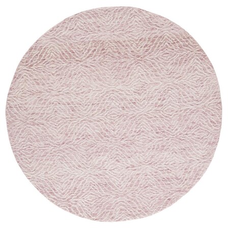 Safavieh 6 x 6 ft. Metro Hand Tufted Round Area Rug; Dark Pink & Ivory MET904U-6R